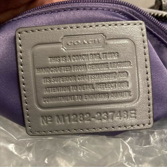 Coach Grey Leather Madison Gathered Sophia Satchel EUC - Picture 11 of 16